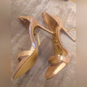 Worn once. Rose gold Sam Edelman High Heel sandals